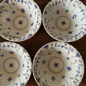 Vintage Myott FINDLANDIA Large Soup Bowl Plates Yorktown Salem China 6 Bowls